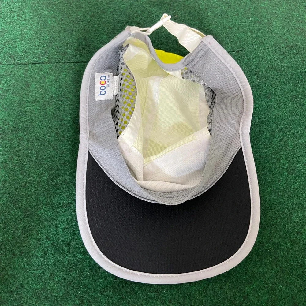 BOCO Gear Running Hat Unisex OSFM Yellow Green Heidi Garner No Hands Bridge Hat